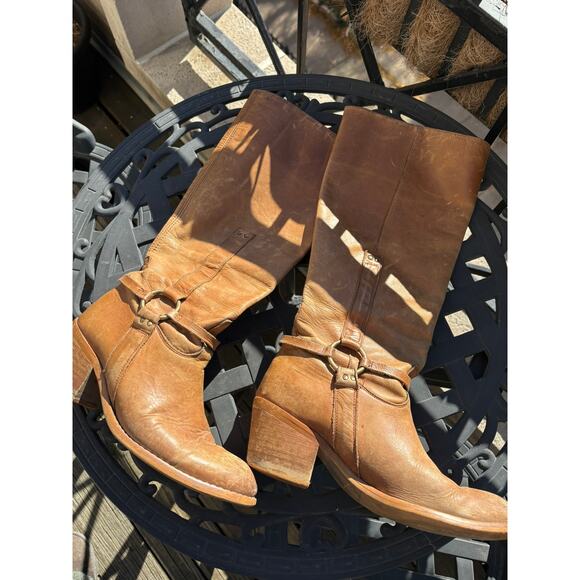 Vintage 100% Leather Harness Boots Women’s Size 8 Made in Spain Butter Soft - Picture 6 of 8